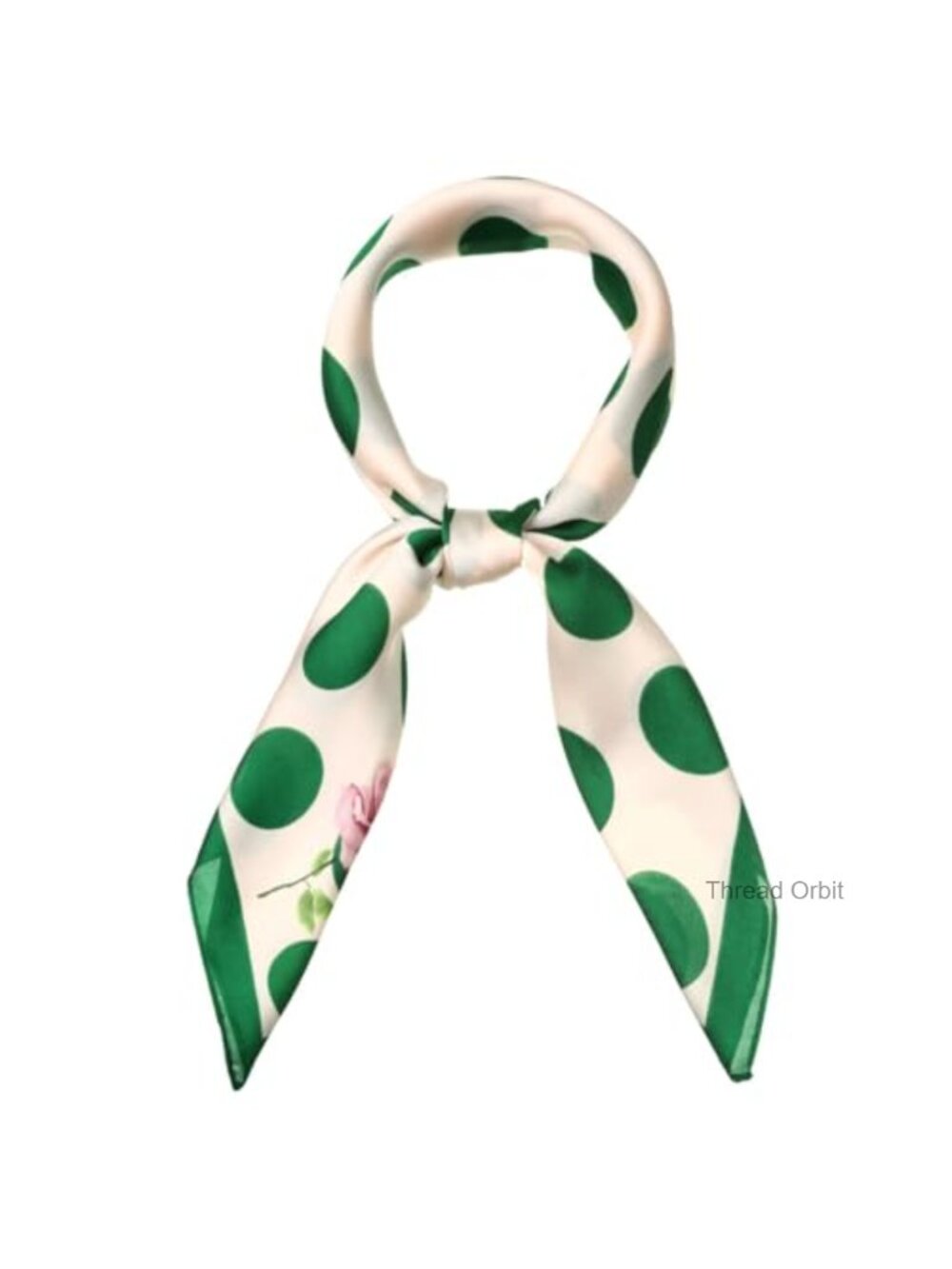 Polka Dots Square Kerchief Neckerchief Headband Lightweight Polyester Scarf Wrap
